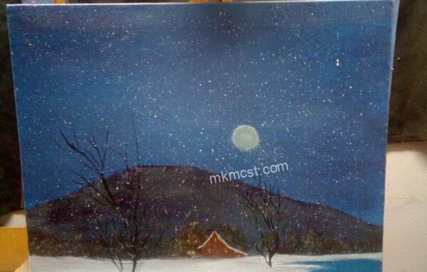 Simply New England Winter 8×10 original Michael McStay Art Cape cod MA  Seascapes