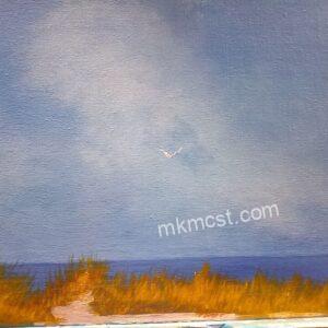 Summer Stroll On A Cape Cod Beach 8×10 original Michael McStay Art Cape cod MA  Seascapes