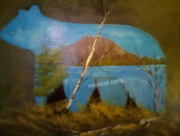 The Sacred Bear Original Michael McStay Art Cape cod MA  Seascapes